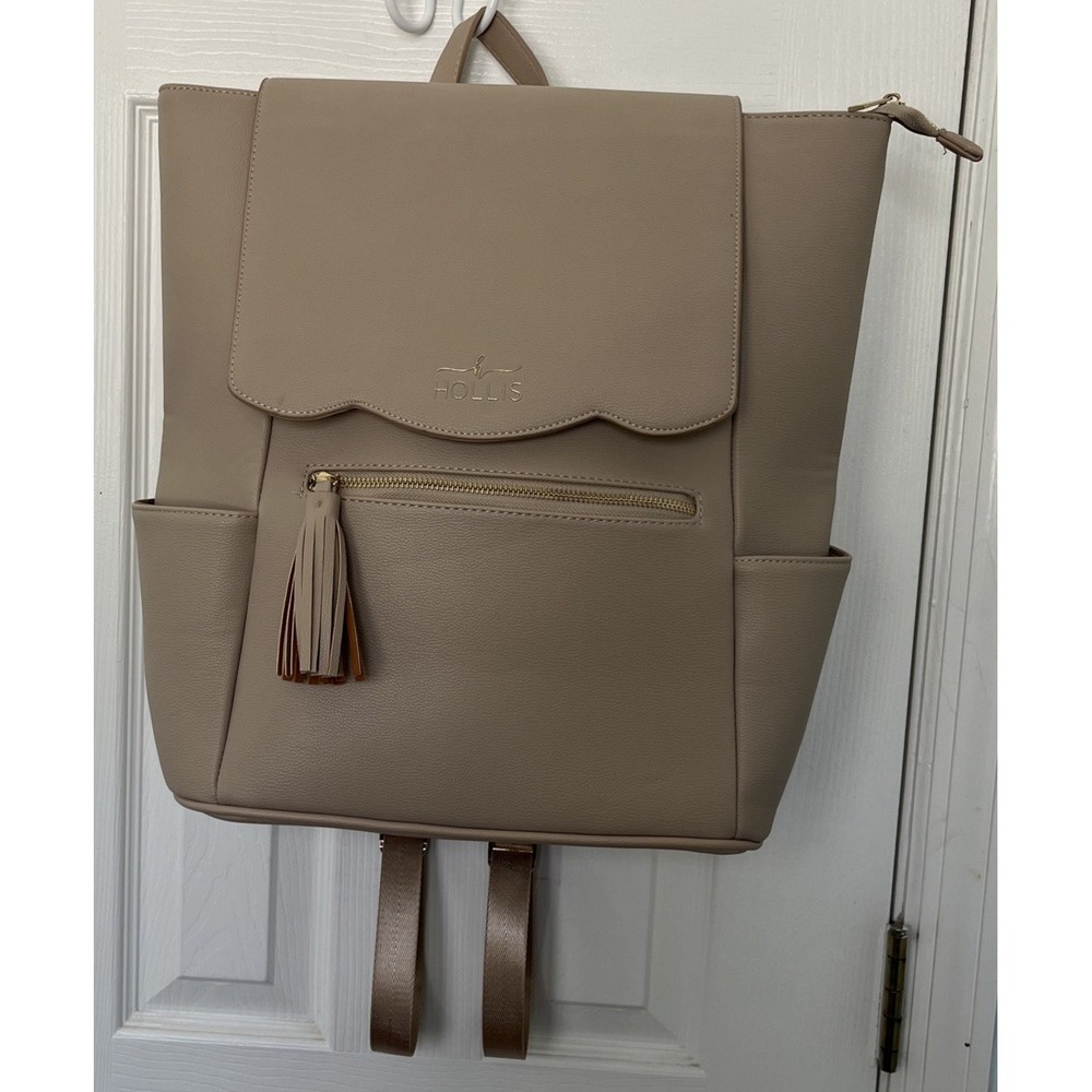Hollis Nude Large Diaper Bag Backpack Crossbody Multi Pockets